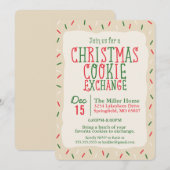 Invitation Échange de cookies de Noël avec des arroseurs (Devant / Derrière)