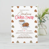 Invitation Échange de cookies de Noël avec un script simple é (Debout devant)