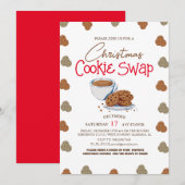 Invitation Échange de cookies de Noël avec un script simple é (Devant / Derrière)