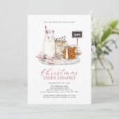 Invitation Échange de cookies de Noël moderne (Debout devant)
