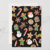 Invitation Échange de cookies de Noël rétro (Dos)