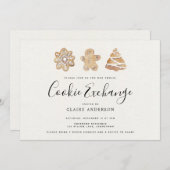 Invitation Échange de cookies de vacances (Devant / Derrière)