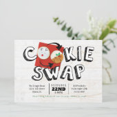 Invitation Échange de cookies Fête de Noël (Debout devant)