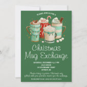 Invitation Échange de mugs de Noël, Fête de Noël d'échange de (Devant)