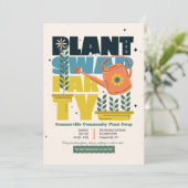 Invitation Échange de plantes (Debout devant)