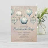 Invitation Échange d'ornement Conception de vacances Vintages (Debout devant)