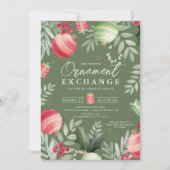 Invitation Échange d'ornement festif Noël (Devant)