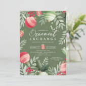 Invitation Échange d'ornement festif Noël (Debout devant)