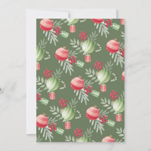 Invitation Échange d'ornement festif Noël (Dos)