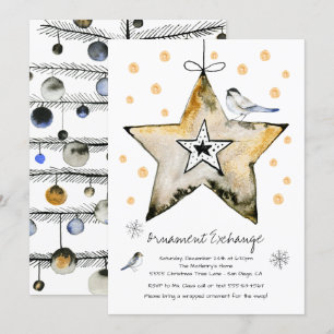 Invitation Échange d'ornement Noël Fête de Noël