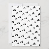 Invitation Échange d'ornements de calligraphie simple noir et (Dos)