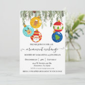 Invitation Échange d'ornements de Noël de fête de Noël (Debout devant)