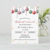 Invitation Échange d'ornements de Noël Fête de fêtes (Debout devant)