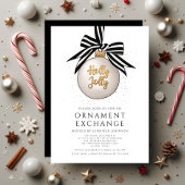 Invitation Échange d'ornements élégants de Noël