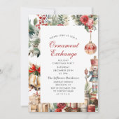 Invitation Échange d'ornements Fête de Noël (Devant)