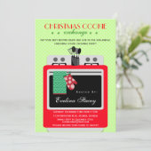 Invitation Échange moderne de biscuit de Noël (Debout devant)