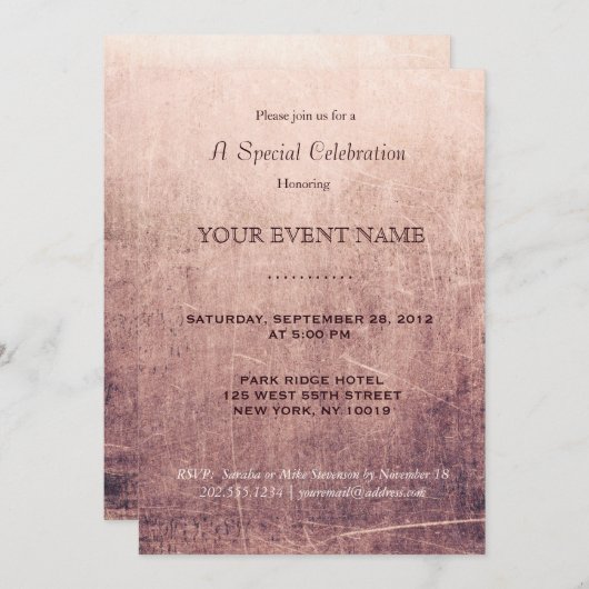 Invitation Échantillon (Devant / Derrière)