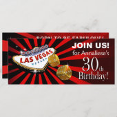 Invitation échantillon Las Vegas Starburst 30e anniversaire r (Devant / Derrière)