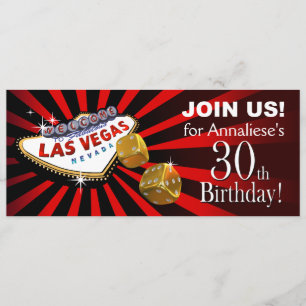 Invitation échantillon Las Vegas Starburst 30e anniversaire r