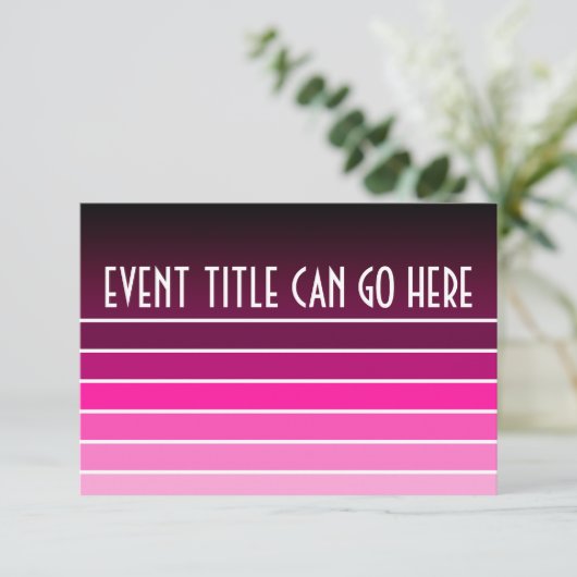 Invitation échantillon rose (Debout devant)