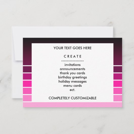 Invitation échantillon rose (Dos)