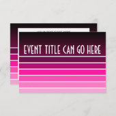 Invitation échantillon rose (Devant / Derrière)