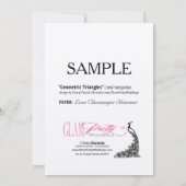 Invitation ÉCHANTILLONNAGE DE Champagne Triangles géométrique (Dos)