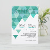 Invitation ÉCHANTILLONNAGE DE Champagne Triangles géométrique (Debout devant)