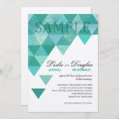 Invitation ÉCHANTILLONNAGE DE Champagne Triangles géométrique (Devant / Derrière)