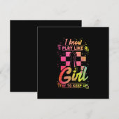 Invitation Échecs Femmes Reine Échiquier Équipe Joue Comme Un (Devant / Derrière)