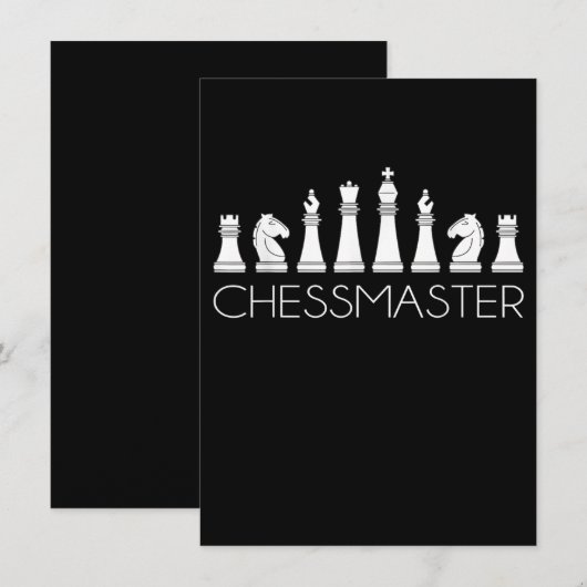 Invitation Échecs - Maître d'échecs (Devant / Derrière)