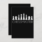 Invitation Échecs - Maître d'échecs (Devant / Derrière)
