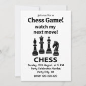 Invitation Échecs Regarde Mon Prochain Coup Échecs (Devant)