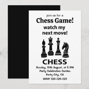 Invitation Échecs Regarde Mon Prochain Coup Échecs