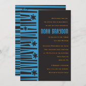 Invitation ÉCHELLE à l'invitation du Bat mitzvah de la barre (Devant / Derrière)