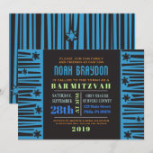 Invitation ÉCHELLE à l'invitation du Bat mitzvah du bar STARS (Devant / Derrière)