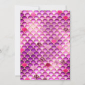 Invitation Échelle de sirène d'iridescente et or Cadres Anniv (Dos)