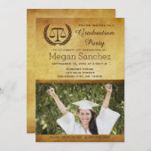 Invitation Échelles classiques d'obtention du diplôme d'école (Devant / Derrière)