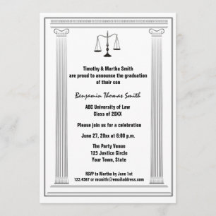 Invitation Échelles, colonnes, loi Annoucement licencié