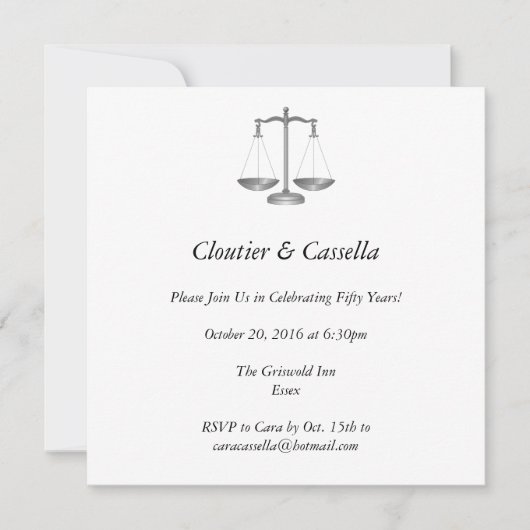Invitation Échelles Customisées de justice (Devant)