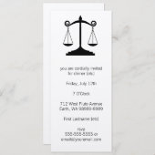 Invitation Échelles de justice (droit) (Devant / Derrière)