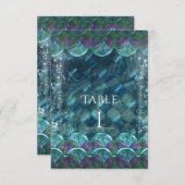 Invitation Échelles de sirènes sous le numéro de tableau de l (Devant / Derrière)