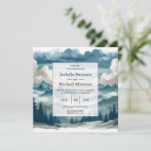 Invitation Échos à travers le Mariage des pins bruyants (Debout devant)