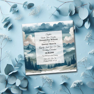 Invitation Échos à travers le Mariage des pins bruyants