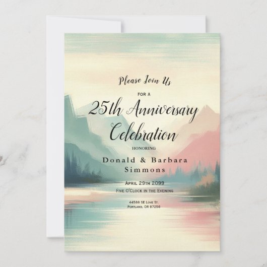 Invitation Echos doux des montagnes (Devant)