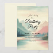 Invitation Echos doux des montagnes (Devant / Derrière)