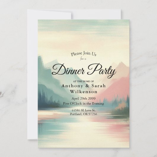 Invitation Echos doux des montagnes (Devant)