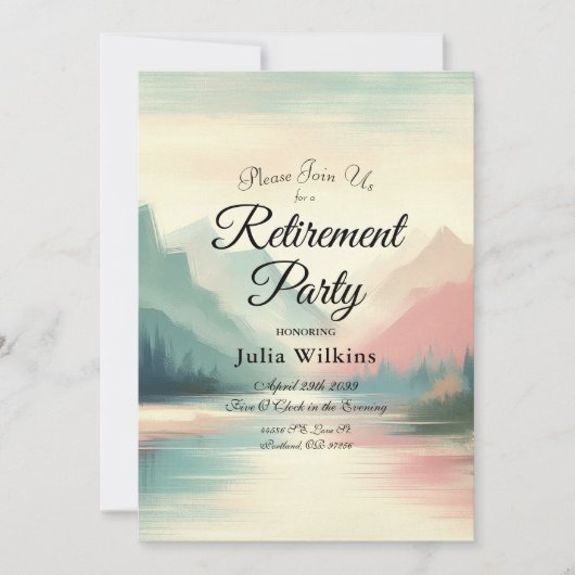 Invitation Echos doux des montagnes (Devant)