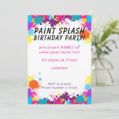 Invitation Éclaboussure de peinture (Debout devant)