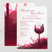 Invitation Éclaboussure de Vin (Devant / Derrière)